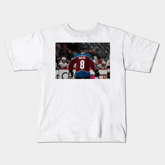 Cale Makar Paining Kids T-Shirt by gktb